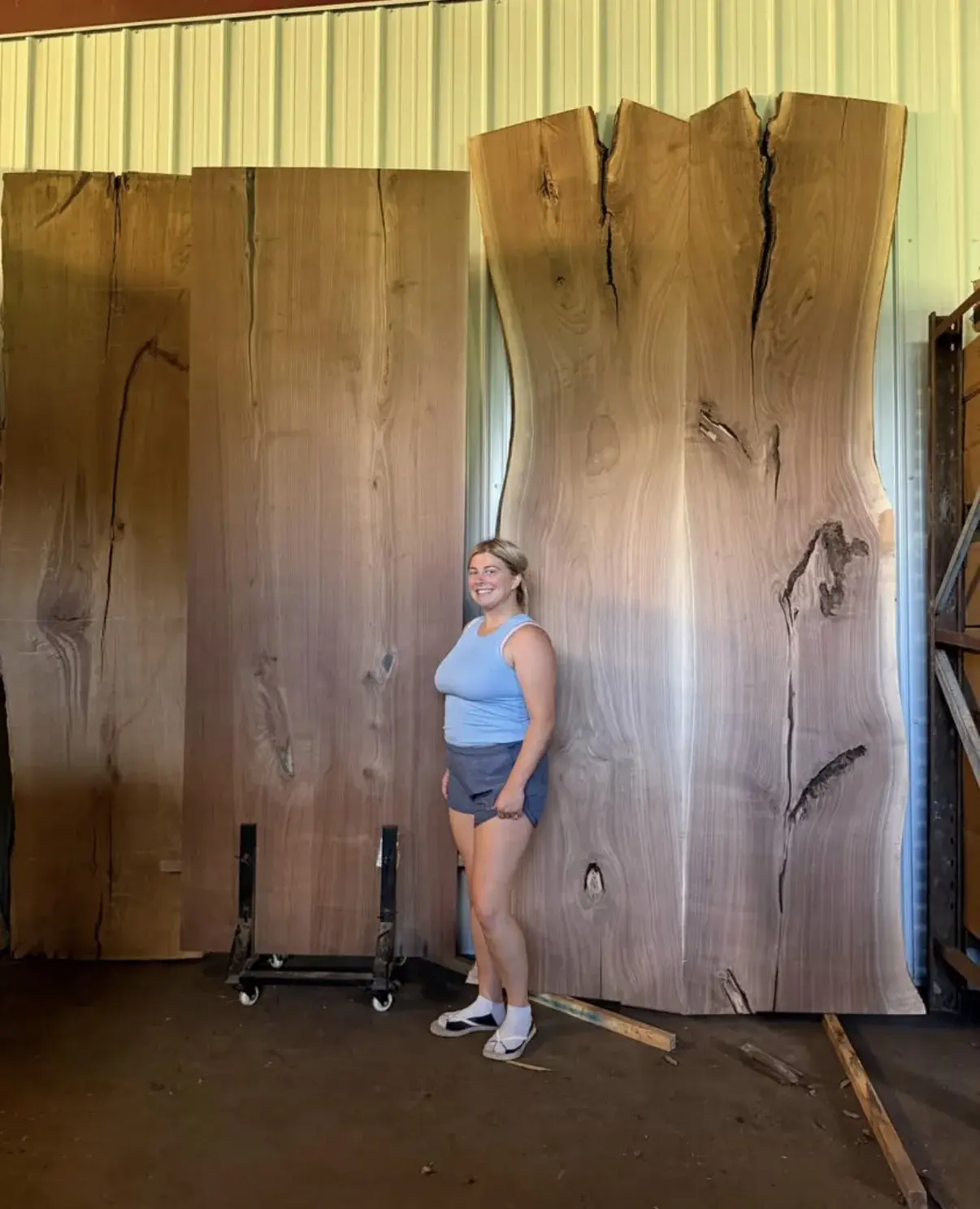Black Walnut timber slab named Oversized Black Walnut Slab Pair 01